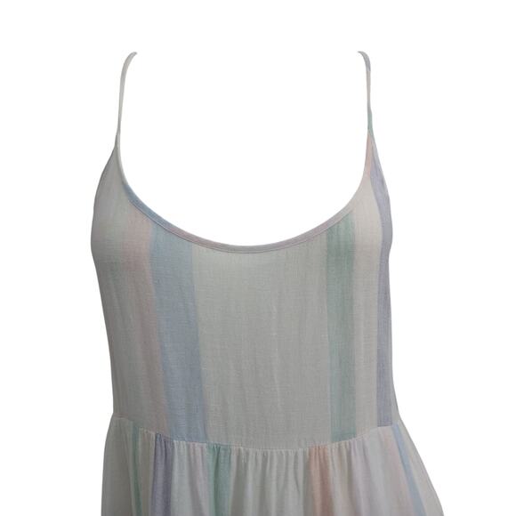 Rails M Pastel Striped mini dress swim coverup - Picture 3 of 10